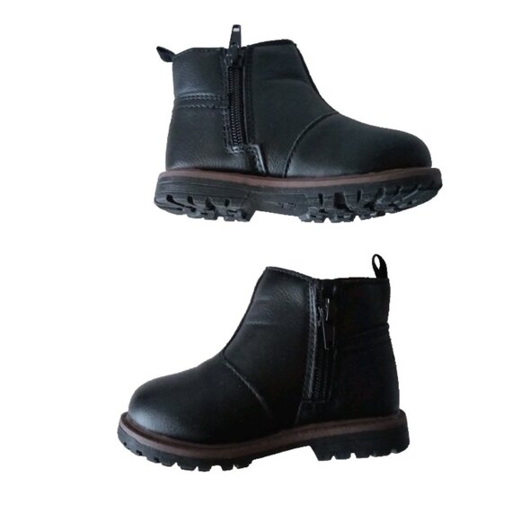 Oshkosh Baby Girls Harlow Black Ankle Boots Classic Preppy 6M - Picture 4 of 7